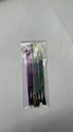 Set of 5 rainbow finish stainless steel nail tools with non-slip handles in a pouch - 6-Piece Rainbow Set (OPP Bag)