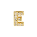 Classic 18k gold plated letter E pendant with micro-pave cubic zirconia crystals - Letter E