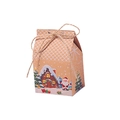 Weihnachtliche Kraftpapier-Geschenkbox mit Weihnachtsmann-Motiv und Juteschnur-Verschluss - Weihnachtsmann