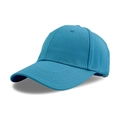 High-quality navy blue cotton baseball cap for kids with curved brim and six-panel design - 52-54cm / Lake Blue