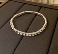 Classic silver tennis bracelet with brilliant round-cut clear cubic zirconia stones - 16# Bracelet - Silver (Single Row Tennis Bracelet Style)