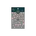 Adesivi per unghie floreali stereo con rose rosa e foglie verdi su sfondo bianco - Stile Rosa (FS-025)