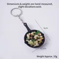 Miniature fried rice frying pan keychain charm with 4.1cm x 6cm dimensions - Seaweed Fried Rice - Keychain