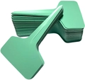 Green plastic T-type plant labels and garden markers for nursery and pot labeling - 10PCS Green Labels