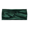 Cross-knot velvet headband in dark green for yoga and hair styling - Dark Green