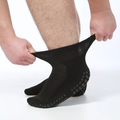 Elastic black diabetic socks with non-slip grips and loose-fitting design for comfort - Black