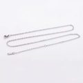 Minimalist 2mm stainless steel chain necklace with lobster clasp and extension chain - 2mm(45+5cm) / Steel