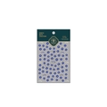 5D thin adhesive nail stickers featuring blue floral patterns and artistic typography - Blue Small Flower English Letter Style (KX124)