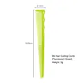 Professionele neon groene haarkamb M4 met fijne en grove tanden, 18,8 cm lengte - Fluorescerend Groen