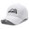 Cappellino da baseball bianco con ricamo outdoor e visiera con effetto usurato - Tesa Standard (7.5cm) / Tesa Standard Bianco