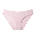 Seamless light pink ice silk panties for women with high elasticity and low waist - S / Pink