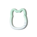 Cierre de anillo de resorte cabeza de gato con acabado metal degradado verde y blanco - Verde Degradado