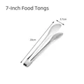 Pinza da cucina in acciaio inossidabile da 7 pollici con testa forata per olio - 18cm / Pinze per Alimenti da 7 Pollici