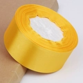 Bright yellow 4cm satin ribbon roll for DIY gift wrapping and wedding decorations - Golden Yellow (16#)