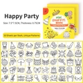 Mini graffiti coloring book with 50 pages of party themed patterns for kids to paint - Happy Party