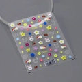 5D stereoscopic 3D nail art stickers TS-3018 featuring colorful rainbow and smile bunny - TS-3018 Rainbow Smile