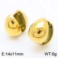 Poliierte 18K vergoldete Tropfen-Ohrringe aus Metall, Größe 14x11mm, 6g Paar - Glänzendes Gold (KE113148-KFC)
