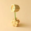 Magnetic flower night light in yellow with green flexible hose and clip-on base - Tulip Flower Clip Lamp (LD38) / Yellow