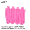 Pink silicone mold featuring four traditional Chinese firecracker shapes for cake decoration - 2#--Firecracker Shape / Pink