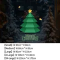 Pegatina estática árbol de Navidad verde con texto Merry Christmas para ventanas - Pequeño (40*60cm)