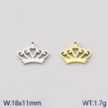 Crown shaped stainless steel charms in gold and silver finish, 18x11mm DIY pendants - Crown Style (Style 12)