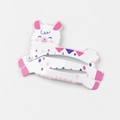 Cute white alpaca cartoon BB hair clip with pink and purple dots for girls and kids - Alpaca