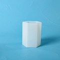 Stampo in silicone esagonale blu traslucido per la creazione di resina e candele fai-da-te - Stampo a colonna esagonale piccolo (9 * 6 cm)