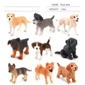 9-piece set of mini realistic dog figurines including Labrador, Schnauzer and Golden Retriever - 9-Piece Set
