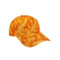 Adjustable orange and yellow tie-dye baseball cap with classic six-panel structure - One Size Adjustable / 3# (Orange Yellow Tie Dye)