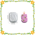 Stampo in silicone numero 5 a fragola per candele e dolci fai-da-te con dimensioni - Numero 5 Stampa Fragola