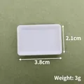 Mini vassoio rettangolare bianco per casa delle bambole DIY 3,8x2,1cm accessorio resina - N. 25 (3.8x2.1cm) / Bianco