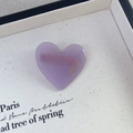 Barrette à cheveux cœur en acétate lavande avec lettrage doré France handmade élégant - 4# Violet