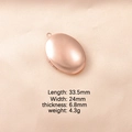 Médaillon photo ovale poli en acier inoxydable 316L or rose taille 33,5 mm x 24 mm - Style Ovale Miroir Or Rose (7#)