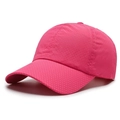 Breathable rose red quick-dry mesh baseball cap with adjustable strap for sports - Pink