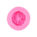 Pink silicone mold with detailed peony flower pattern for handmade candle or soap making - 4# Pink-Camellia