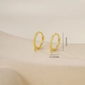 Vista dettagliata dei componenti cerchio dorati da 1,8 cm per creazione gioielli - Un Paio / Stile Cerchio con Anello-Oro (E071238-2k4)