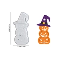 Halloween pumpkin silicone mold with purple wizard hat resin craft with dimensions - NO.2 Pumpkin Insert
