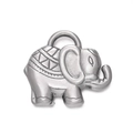 Silver elephant pendant charm with intricate textured patterns for DIY jewelry making - Steel 564# Ornament Elephant / 18.5*21mm
