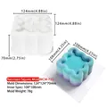 Square wavy silicone mousse mold MCM-710 for cakes and chocolates with white finish - Single Groove Square MCM-710