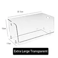 Organizer trucco trasparente extra-large con maniglie laterali, misura 32,5x17x15cm - XL Trasparente