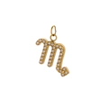Gold Scorpio zodiac necklace pendant with sparkling crystals and titanium steel plating - Scorpio