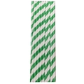 Green and white striped paper straws for kids animal zoo themed birthday party supplies - Striped Paper Straws