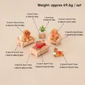 7-piece miniature Christmas gingerbread man and furniture set for dollhouse decor - Sofa Gingerbread Man Set (9 Pieces)