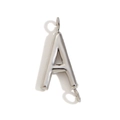 Polished silver stainless steel letter A pendant with smooth surface for DIY jewelry - Letter A / Steel