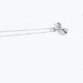 Polished silver balloon bubble letter Y pendant on minimalist stainless steel chain - Letter Y