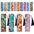 DIY diamond painting bookmark set with ocean sea life themes and black tassels - Ocean Shell