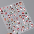 Stickers à ongles de Noël dessin animé avec Père Noël et motif renne MN-345 - Combo de Noël Dessin Animé / MN-345