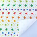 Colorful star pattern wrapping paper with self-adhesive backing and measuring grid - Colorful Stars (50X70cm)