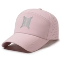 Pink breathable baseball cap with reflective RN logo and laser-cut side vents - Adjustable / Pink