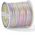 Macaron colored gradient 1.5mm braided cord for DIY jewelry and knot making - Macaron Color